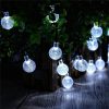 Napelemes Buborék Fényfüzér 30 LED, 6,5 Méter, Meleg Fehér