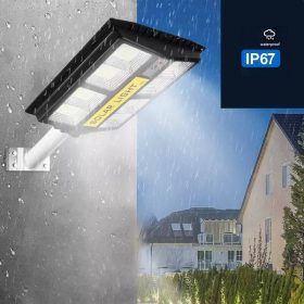   800W napelemes utcai LED lámpa tartókonzollal, távirányítóval, mozgásérzékelővel