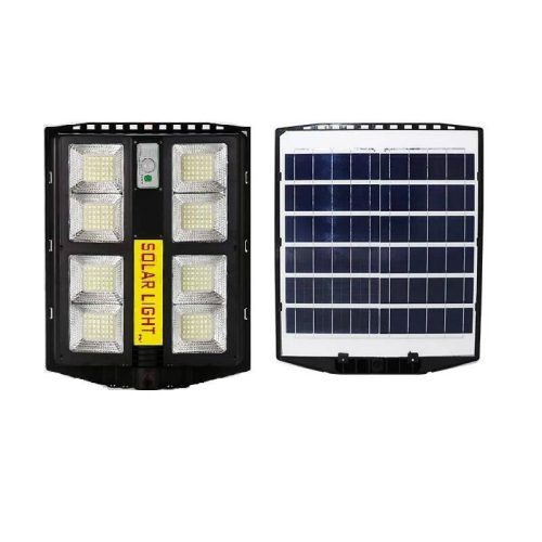 800W napelemes utcai LED lámpa tartókonzollal, távirányítóval, mozgásérzékelővel