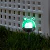 LED-es szolár lámpa - béka - hidegfehér fénnyel - zöld színben
