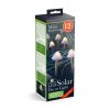 LED-es szolár lámpa - 12 db mini gomba - melegfehér