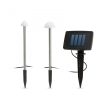 LED-es szolár lámpa - 12 db mini gomba - melegfehér