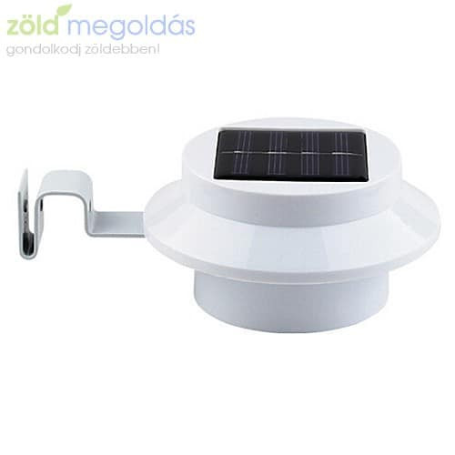 Ereszre/Csatornára fogatható napelemes 3 ledes kültéri lámpa