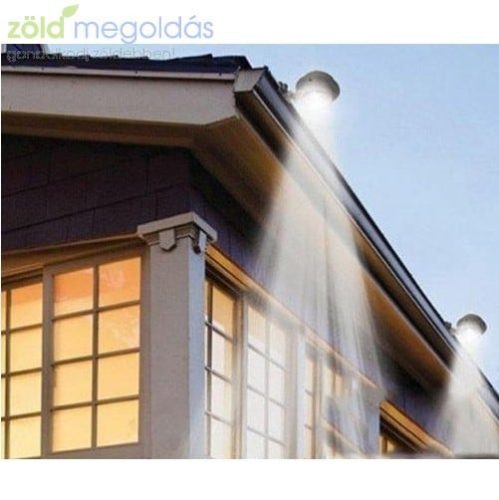 Ereszre/Csatornára fogatható napelemes 3 ledes kültéri lámpa