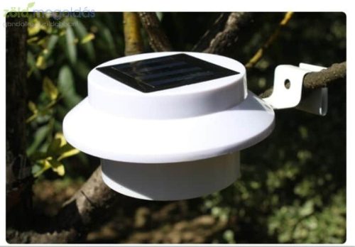 Ereszre/Csatornára fogatható napelemes 3 ledes kültéri lámpa