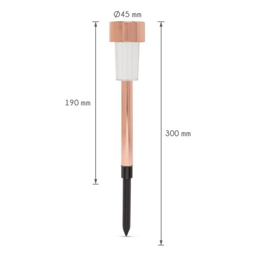 5db leszúrható napelemes kerti lámpa Bronz