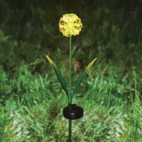   Leszúrható szolár virág - hortenzia - 2 féle - 25 melegfehér LED