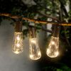 Szolár LED fényfüzér - villanykörte design - 30 LED - 380 cm