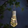 Felakasztható szolár izzó - 4 melegfehér LED 