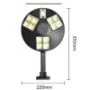 Kör Napelemes Utcai LED Lámpa Mozgásérzékelős, távirányítóval
