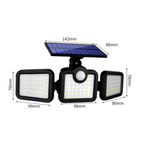 Napelemes 4 részes 108 Ledes lámpa