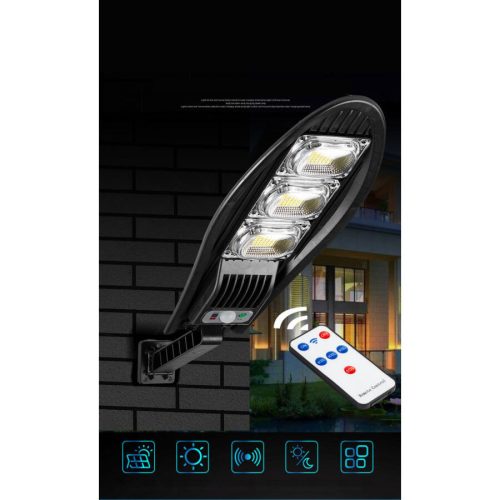 Napelemes Lámpa Alkonyat és Mozgásérzékelővel, Távirányítóval 60W-126LED