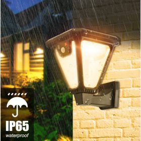   Falra szerelhető vagy földbe szúrható Napelemes Kültéri Lámpa Mozgásérzékelővel