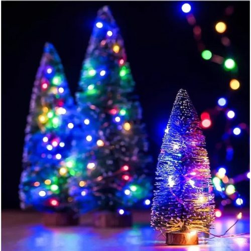 Napelemes Színes Kerti Fényfüzér 35 m