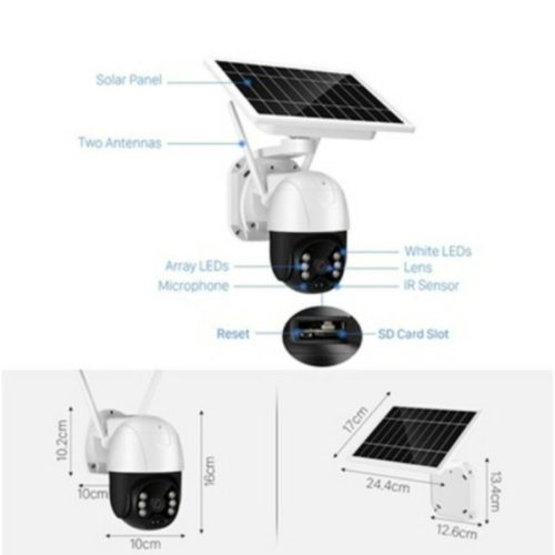 4G Sim kártyás vezeték nélküli napelemes IP kamera 1288P-3MP ICSee Appal