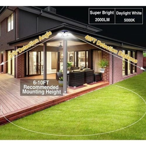 Szuperfényes Nagy Méretű Napelemes 4 Részes 192 Ledes Lámpa