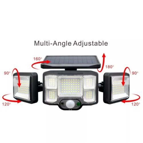 Szuperfényes Nagy Méretű Napelemes 4 Részes 192 Ledes Lámpa
