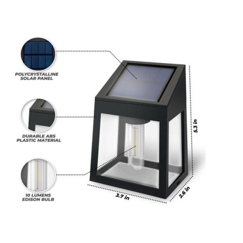 Kültéri Edison Szálas Napelemes Lámpa Meleg Fehér- 4db