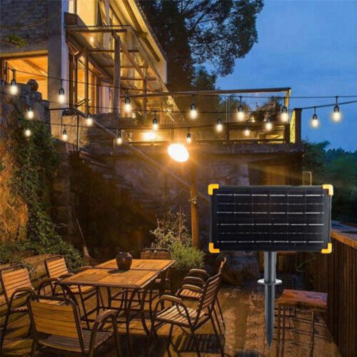 Kültéri napelemes LED-es meleg fehér égősor 12,5m