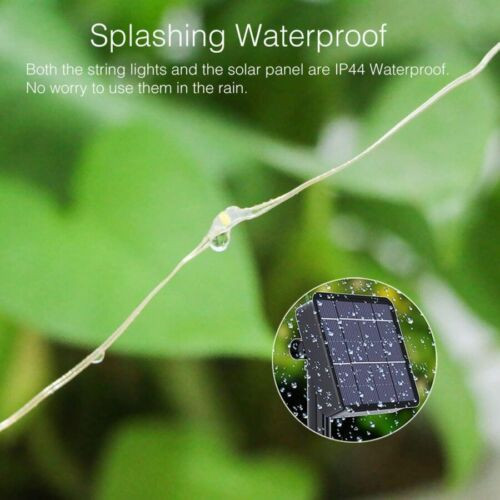 Napelemes Hidegfehér Kerti Fényfüzér 30 m