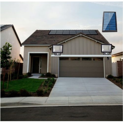 Mozgásérzékelő Napelemes Dupla Reflektor 3 Világításmóddal