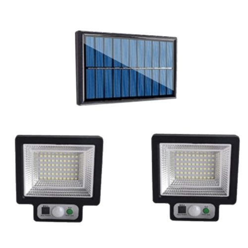 Mozgásérzékelő Napelemes Dupla Reflektor 3 Világításmóddal