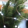 Kültéri Napelemes Micro LED-es Karácsonyi Égősor Távirányítóval 50M Hidegfehér