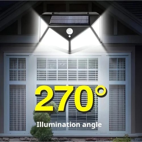 2db Erős fényű Napelemes Lámpa Mozgásérzékelővel - Alkonyatkapcsolóval