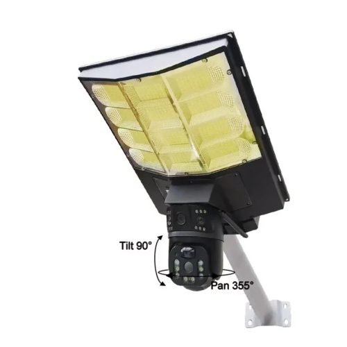 Napelemes Utcai Lámpa Kamerával, Konzollal, 4G Wifi 4MP