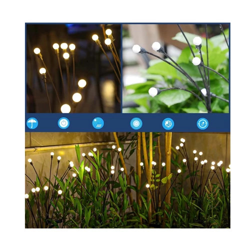  Napelemes Szentjánosbogár Lámpa, 6 LED, 2db