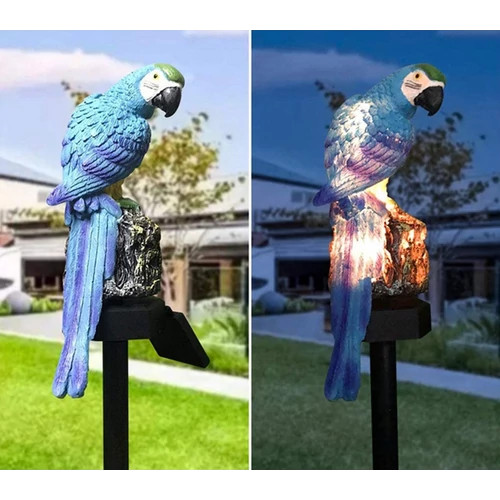 Napelemes Leszúrható papagáj - Kék színben