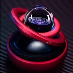 Napelemes Forgó Autóparfüm - Piros színű