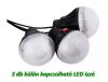 Hordozható napelemes LED lámpa Reflektor USB töltő 3 db izzóval