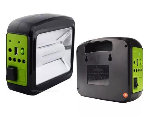 Hordozható napelemes LED lámpa Reflektor USB töltő 