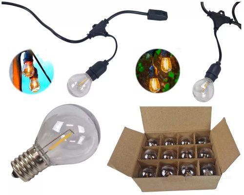 Napelemes fényfüzér Kültéri LED fényfüzér 7,6m