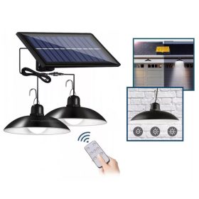 Napelemes kemping LED lámpa szett távirányítóval