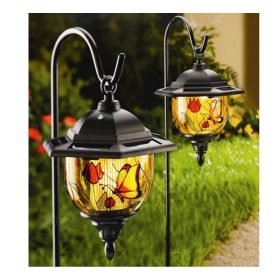 Napelemes kerti Tiffany lámpa szett 2 db-os