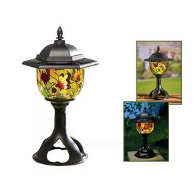 Napelemes kerti asztali Tiffany lámpa