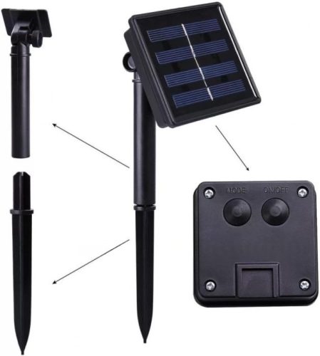 Kültéri napelemes LED esőcsepp fényfüzér 10m , 100db LED