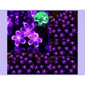 Napelemes Lila cseresznyevirág kültéri fényfüzér