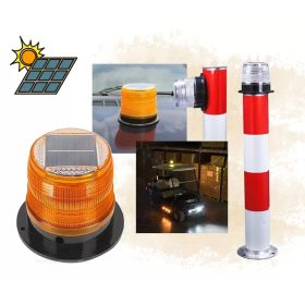 Mágneses napelemes, akkumulátoros sárga villogó