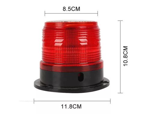 Mágneses napelemes, akkumulátoros sárga villogó