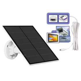   Napelemes telefon és kamera töltő 5W micro USB és USB-C csatlakozással