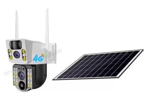 Napelemes 4G IP kamera, mobilnetes SIM kártyás kültéri biztonsági kamera