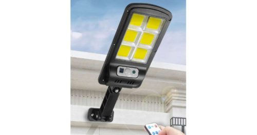 Napelemes udvari kerti COBLED lámpa mozgásérzékelővel, távirányítóval