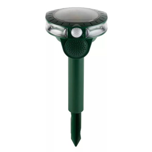 Ultrahangos napelemes kisállatriasztó|hang- és fényriasztás