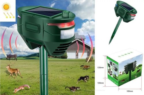 Multifunkciós Napelemes Ultrahangos kisállatriasztó