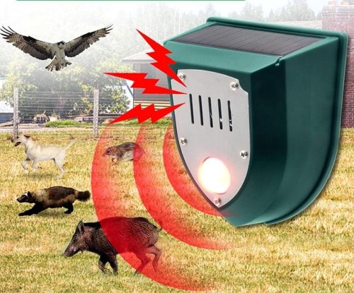 Napelemes ultrahangos kisállatriasztó