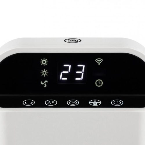 Álló elektromos smart kerámia fűtőtest, 1000W/2000W, oszcillálás, távirányító, fehér