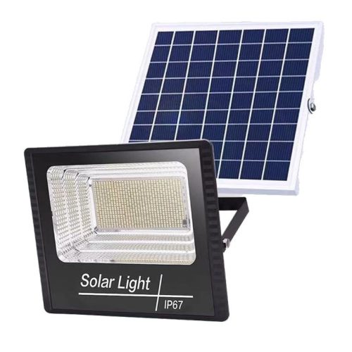 Napelemes reflektor, 281 LED, 150 W, Napelem Panellel, SZerelékekkel